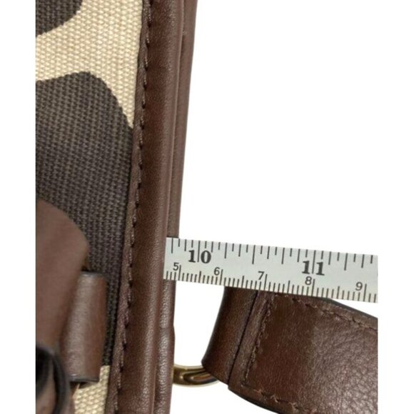 Michael Kors Brown & Cream Giraffe Print Canvas Tote Bag Purse Gold Hardware - Picture 6 of 6